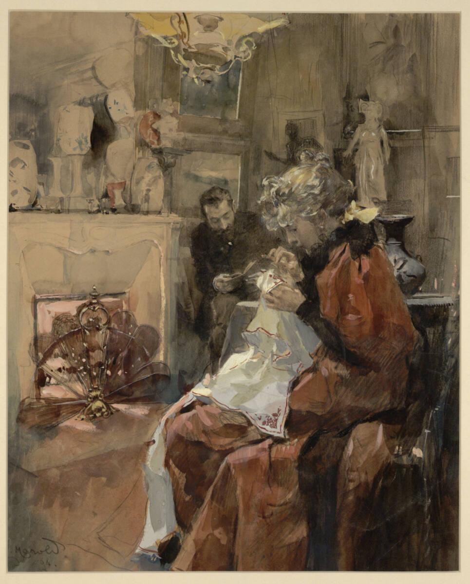 Luděk Marold, Der Leser; Interieur, Inv. Nr.: 29000
