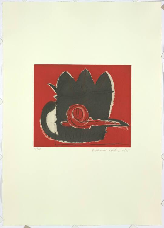 Dietmar Brehm, Komposition in Rot und Schwarz, Inv. Nr.: DG1995/54/2