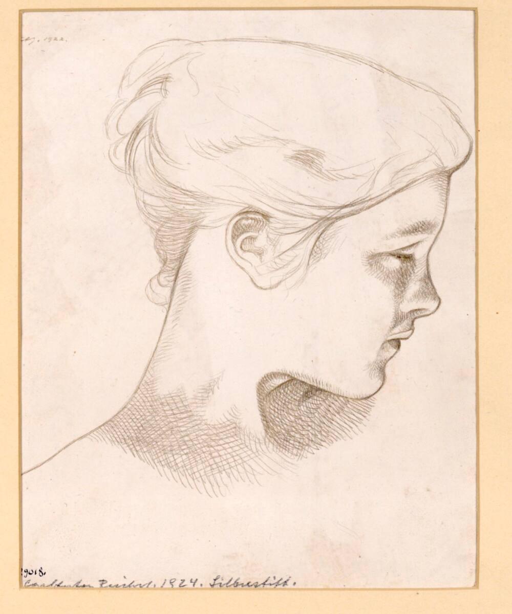 Carl Anton Reichel, Mädchenkopf im Profil, Inv. Nr.: 29018