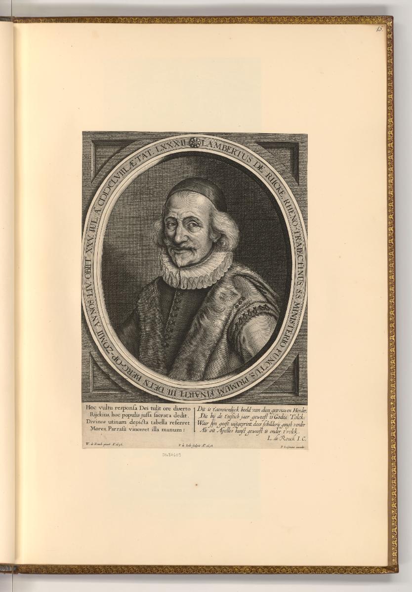 Pieter de Jode le jeune, Porträt Lambert de Rycke, Inv. Nr.: Holland nach Sektionen I/57, H/I/5…