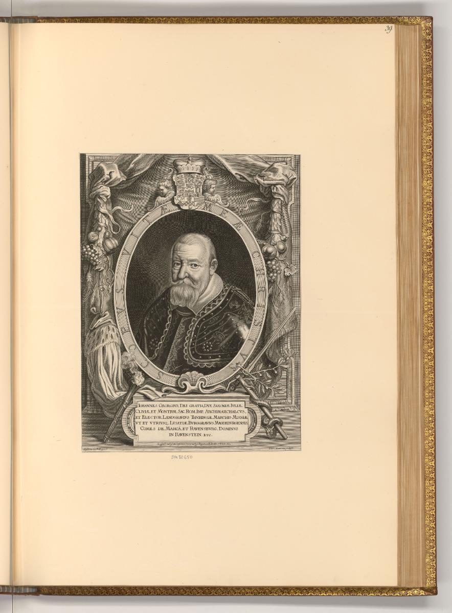 Pieter de Jode le jeune, Porträt Johann Georg I. von Sachsen, Inv. Nr.: Holland nach Sektionen …