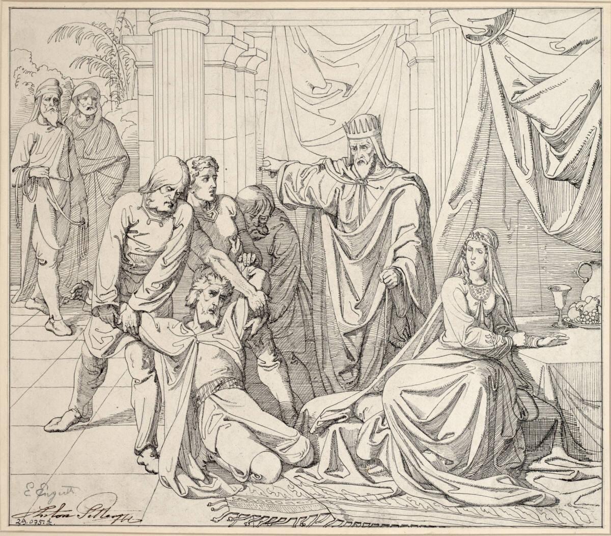 Eduard von Engerth, Ahasver verurteilt Haman zum Tode, Inv. Nr.: 29075d