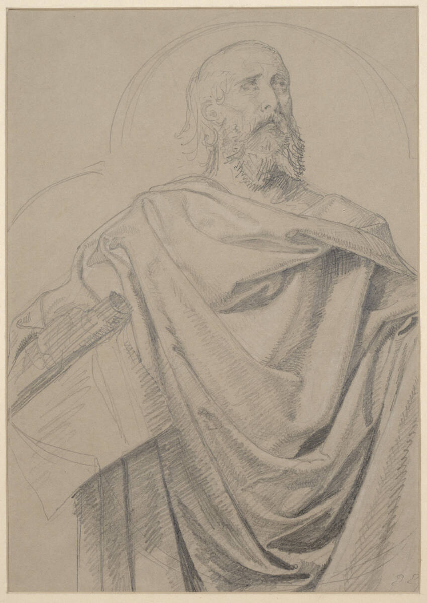 Stehende Apostelfigur, Francis Hayman, 1854–1855
