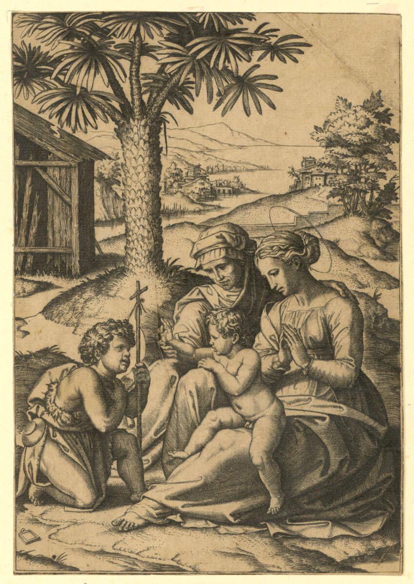 Die Jungfrau mit dem Christuskind, der heiligen Elisabeth und dem Johannesknaben, Inv. Nr.: DG2…