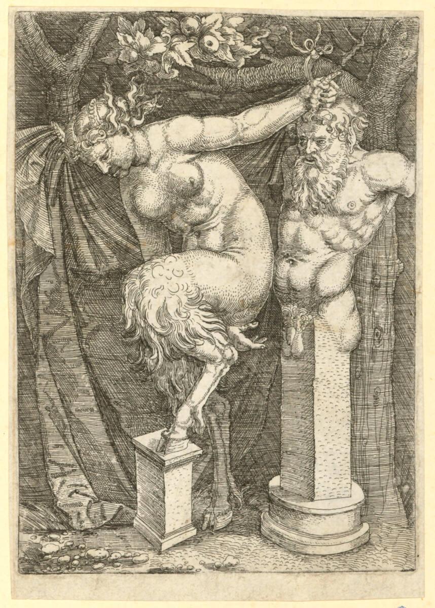 unbestimmt, Satyr mit einer Staue des Priapos, Inv. Nr.: DG2017/3/6739