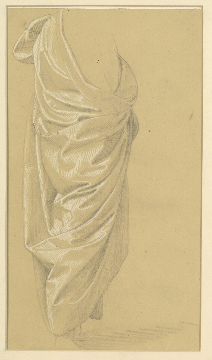 Johann von Schraudolph, Gewandstudie einer stehenden Figur, Inv. Nr.: 29085f