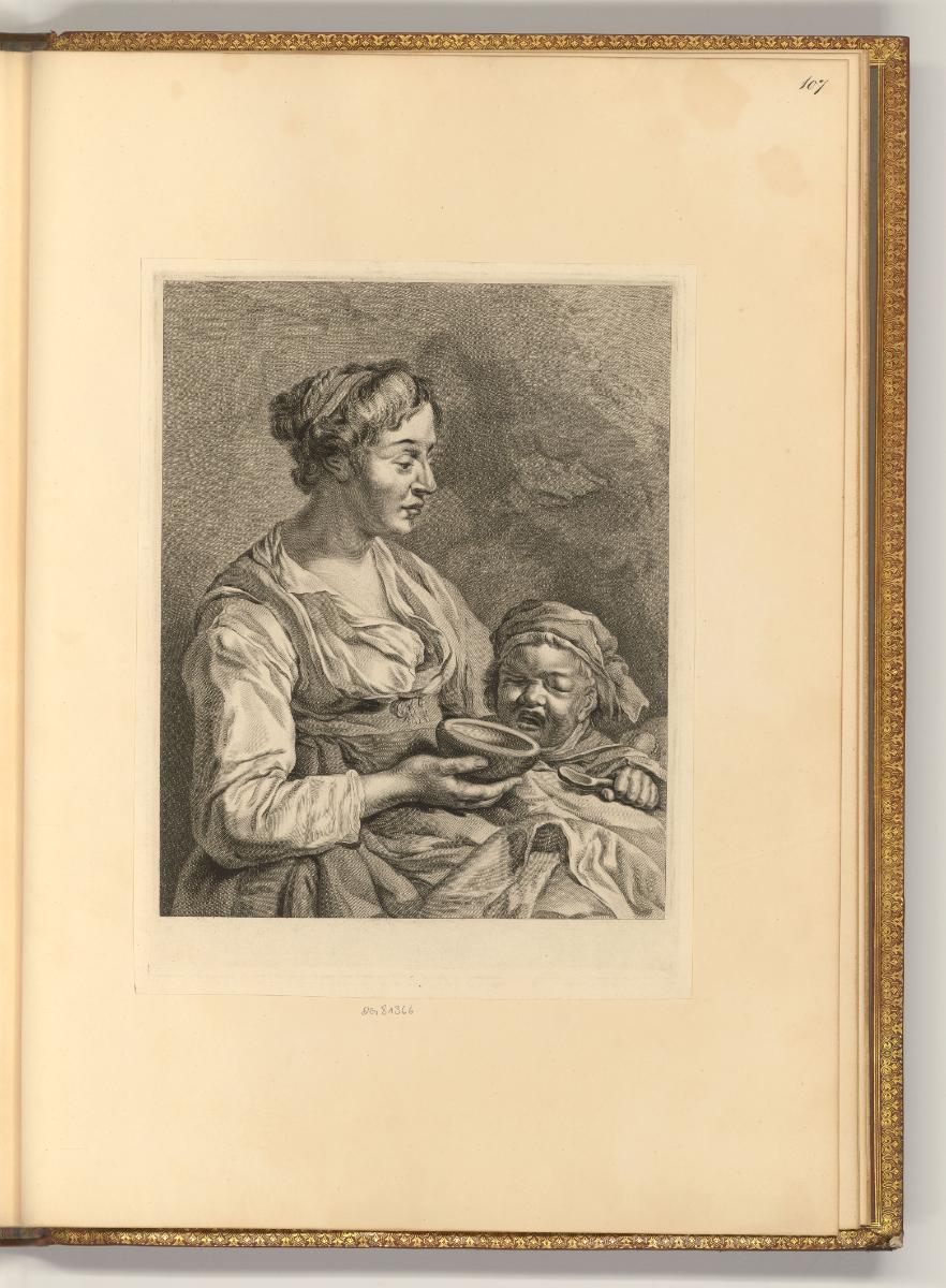 Cornelis Visscher Vol. I, Frau füttert ein Kind, Inv. Nr.: Holland nach Sektionen I/62, H/I/62/…