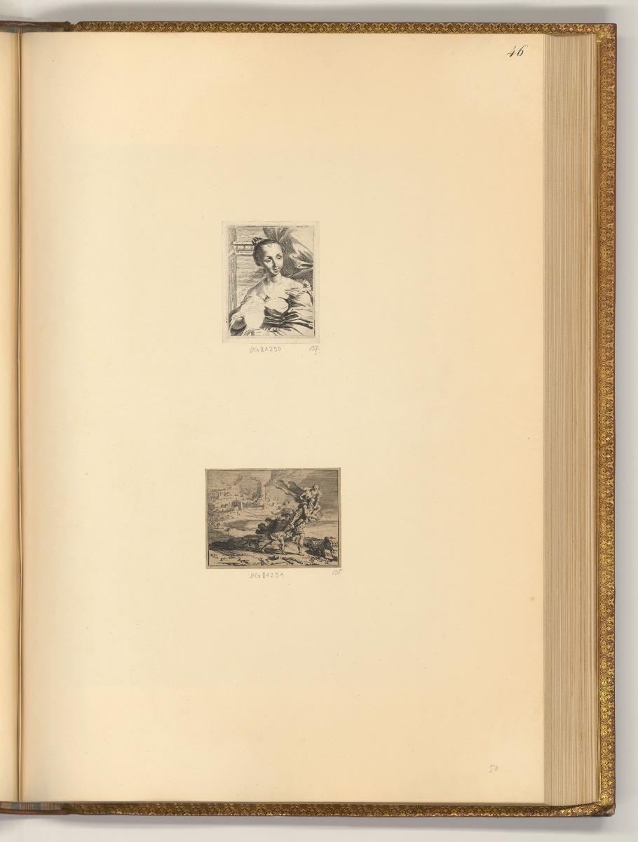 Cornelis Visscher Vol. I, Königin mit Urne; Flucht des Aeneas aus Troja, Inv. Nr.: Holland nach…