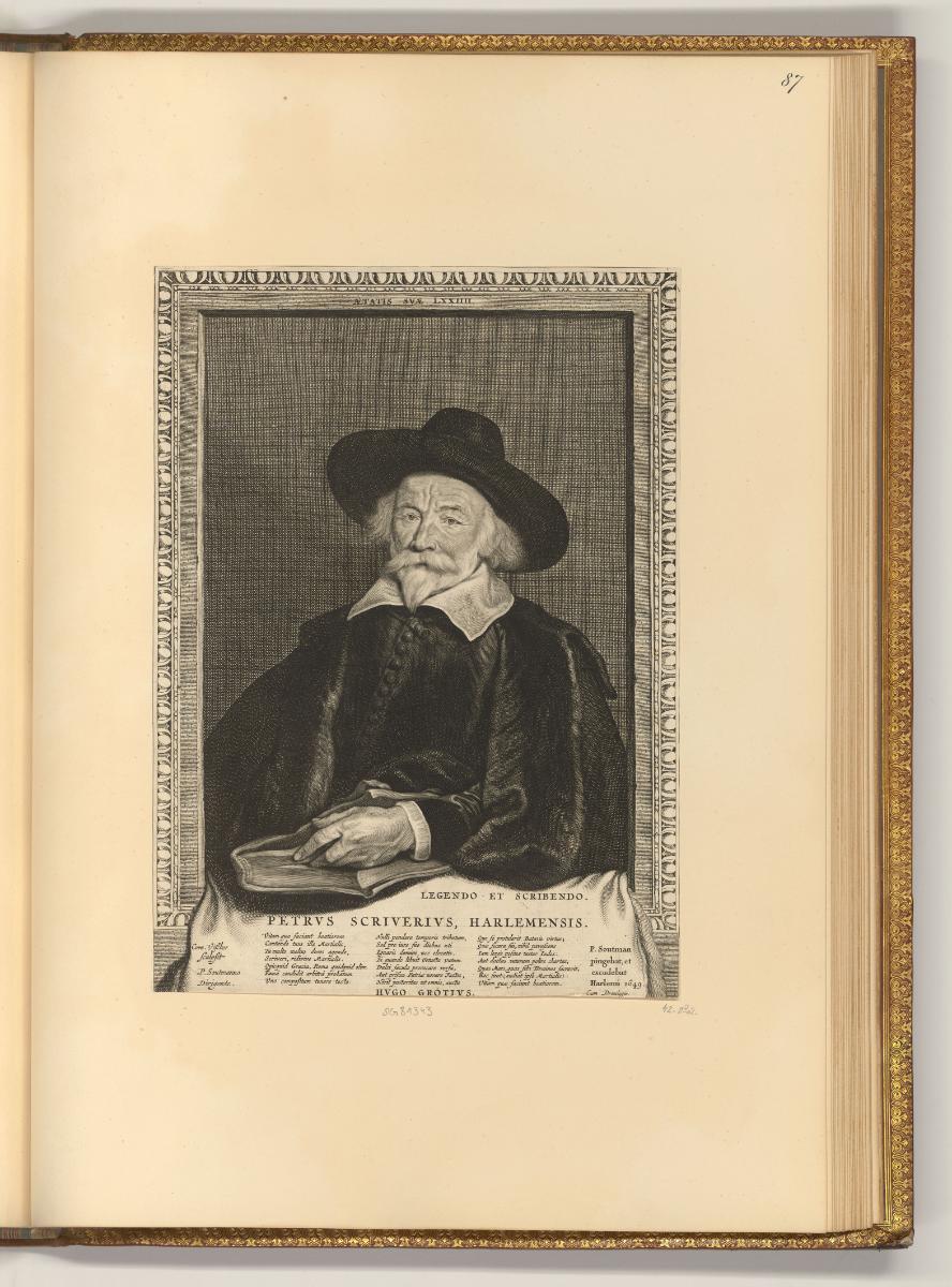 Cornelis Visscher Vol. I, Porträt Petrus Scriverius, Inv. Nr.: Holland nach Sektionen I/62, H/I…