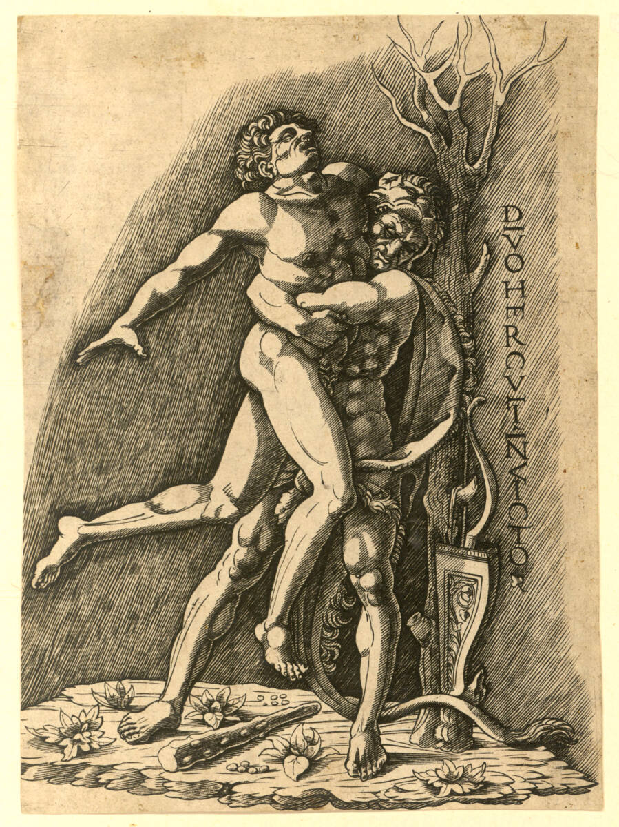 Herkules und Antäus, Giovanni Antonio da Brescia, 1475–1520