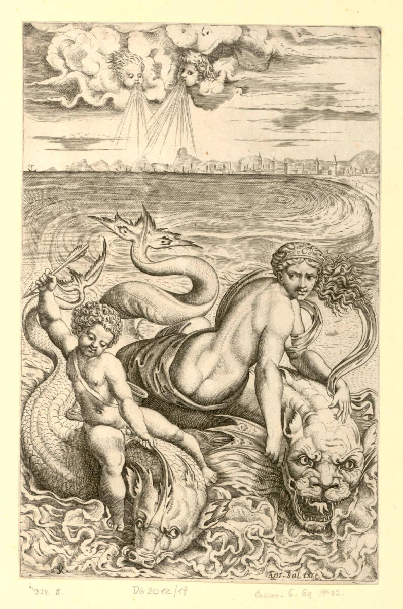 Venus und Amor auf Delphinen, Inv. Nr.: DG2012/19