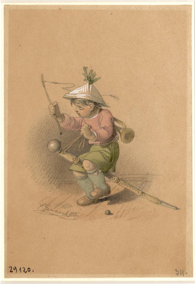 Franz Gerasch, Knabe mit Steckenpferd, Inv. Nr.: 29120