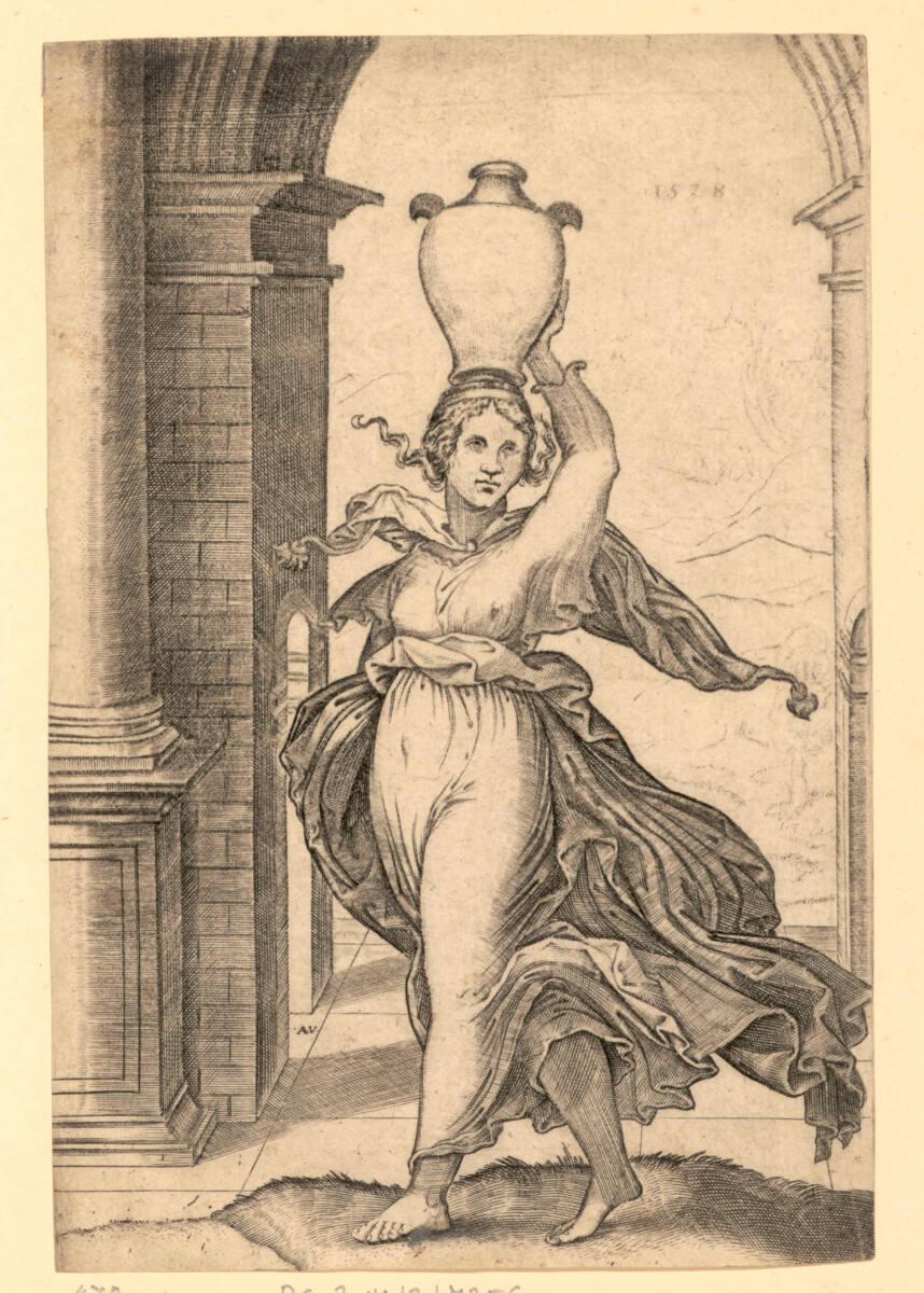 Frau, eine Vase auf dem Kopf tragend, Inv. Nr.: DG2017/3/7356