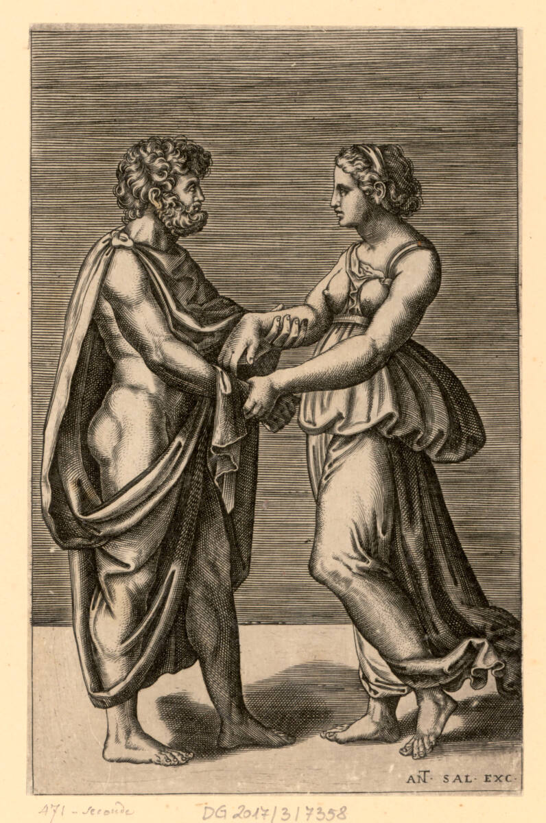 Mann und Frau, die Hände halten, 1515–1530