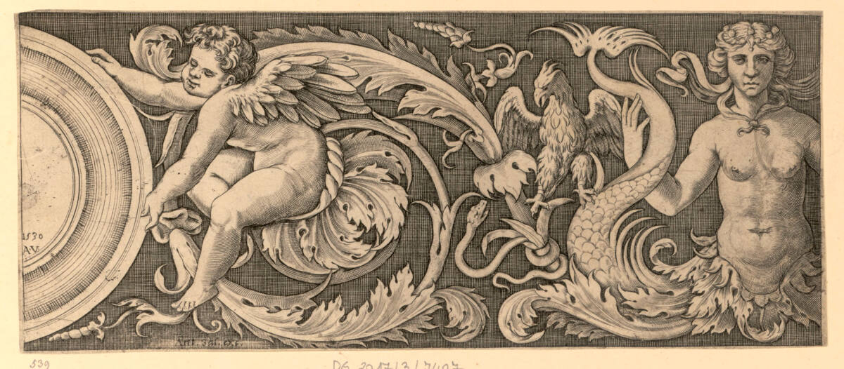 Fries mit Eros und einer Sirene, 1530