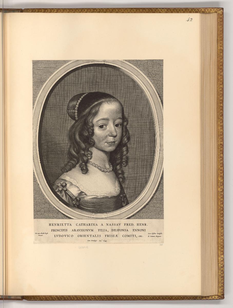 Cornelis Visscher Vol. II, Porträt Henriette Catharina von Oranien-Nassau, Inv. Nr.: Holland na…