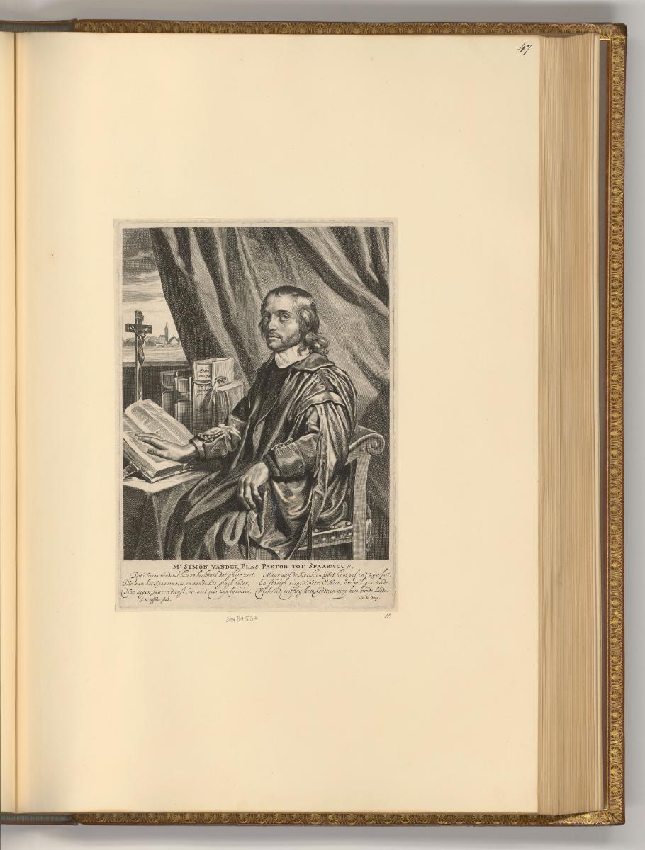 Jan de Visscher, Porträt Simon van der Plas, Inv. Nr.: Holland nach Sektionen I/64, H/I/64/47