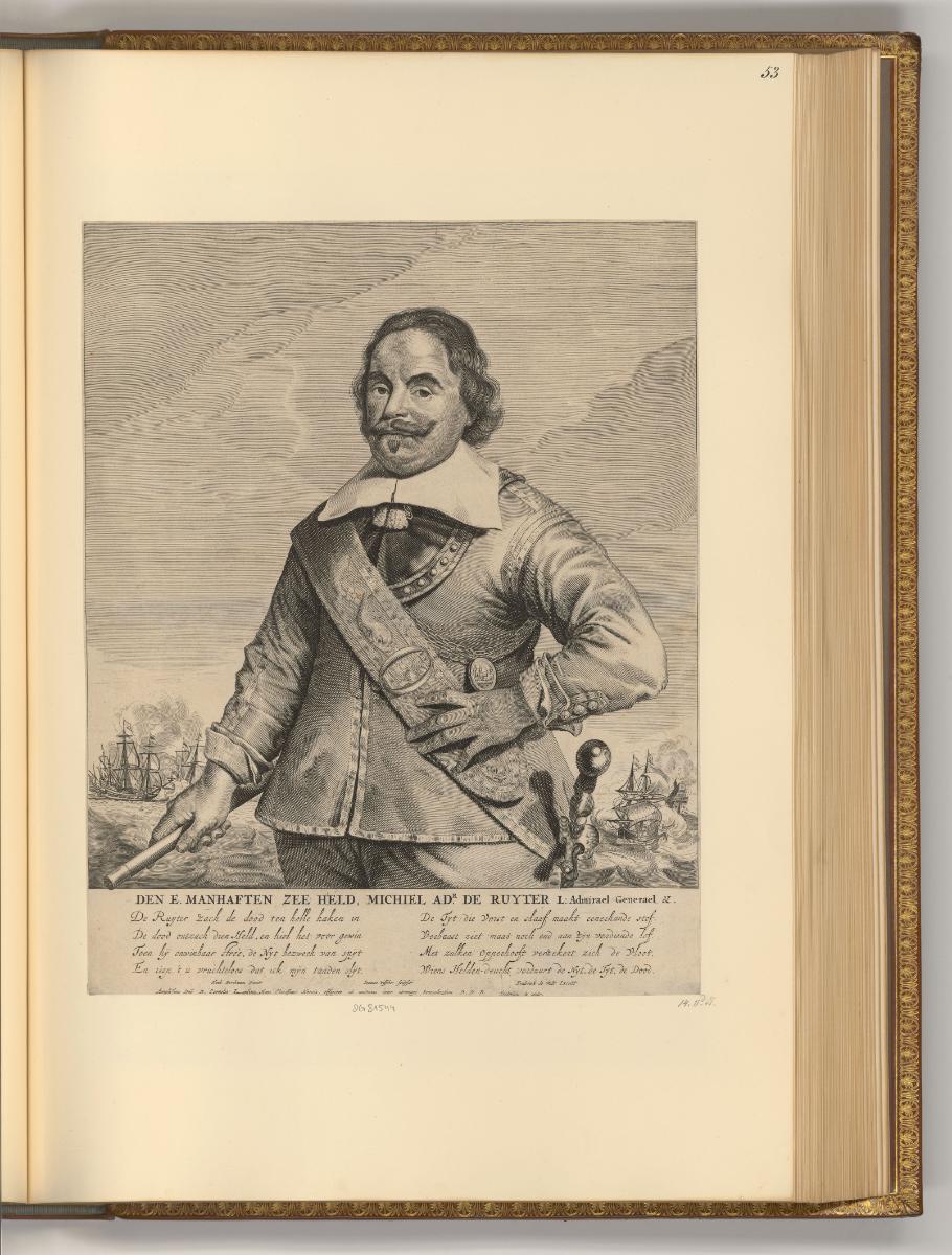Jan de Visscher, Porträt Michiel Adriaansz de Ruyter, Inv. Nr.: Holland nach Sektionen I/64, H/…