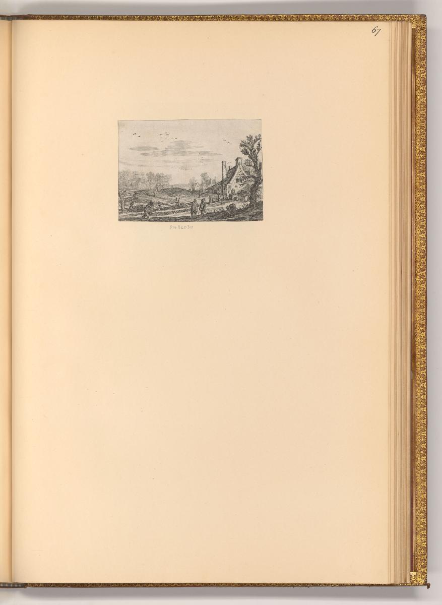 Danker Danckerts. Jean Gronsvelt. Jean Naning, Bauernhaus am Feld in flacher Landschaft, Inv. N…