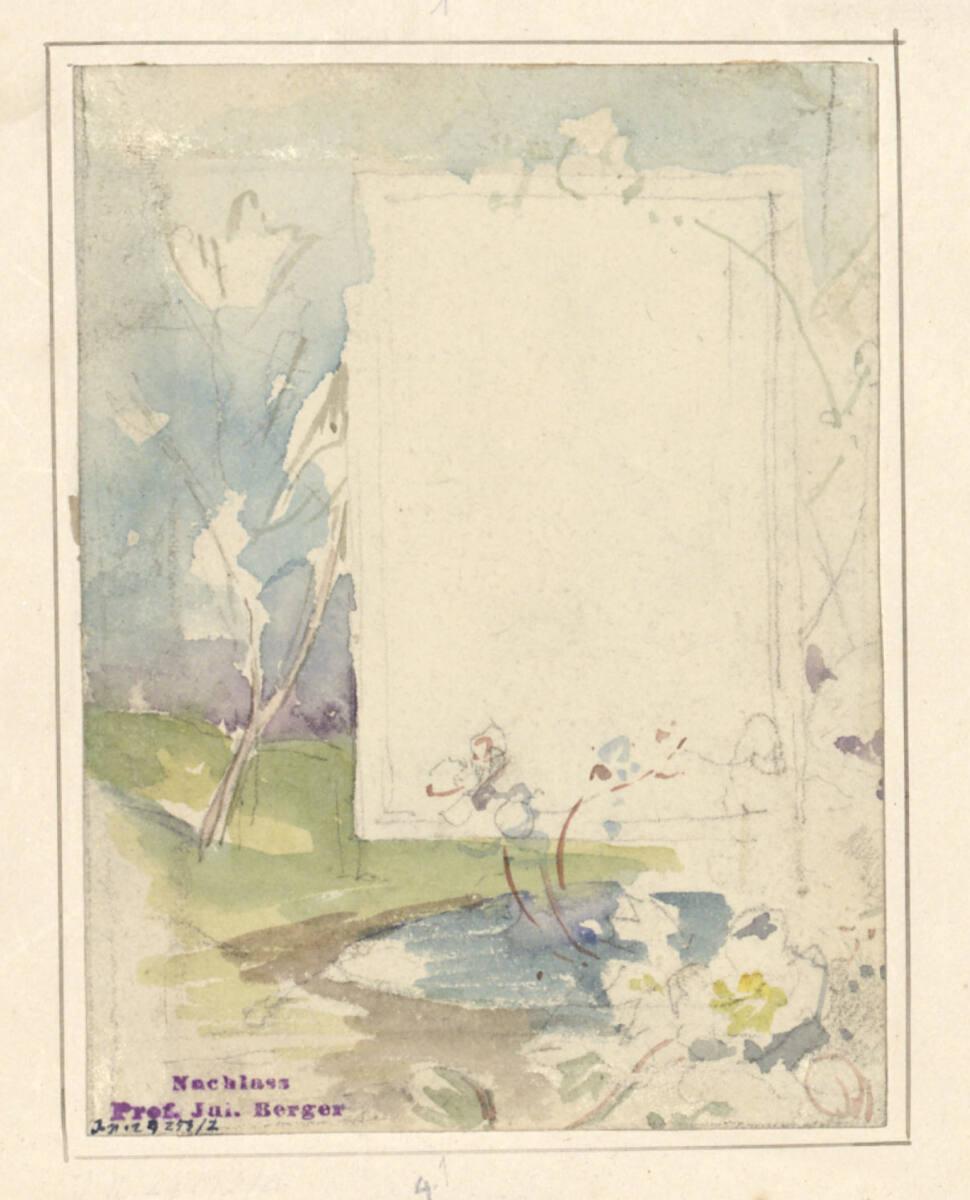 Julius Victor Berger, Vignette mit Landschaft, Inv. Nr.: 29253/2