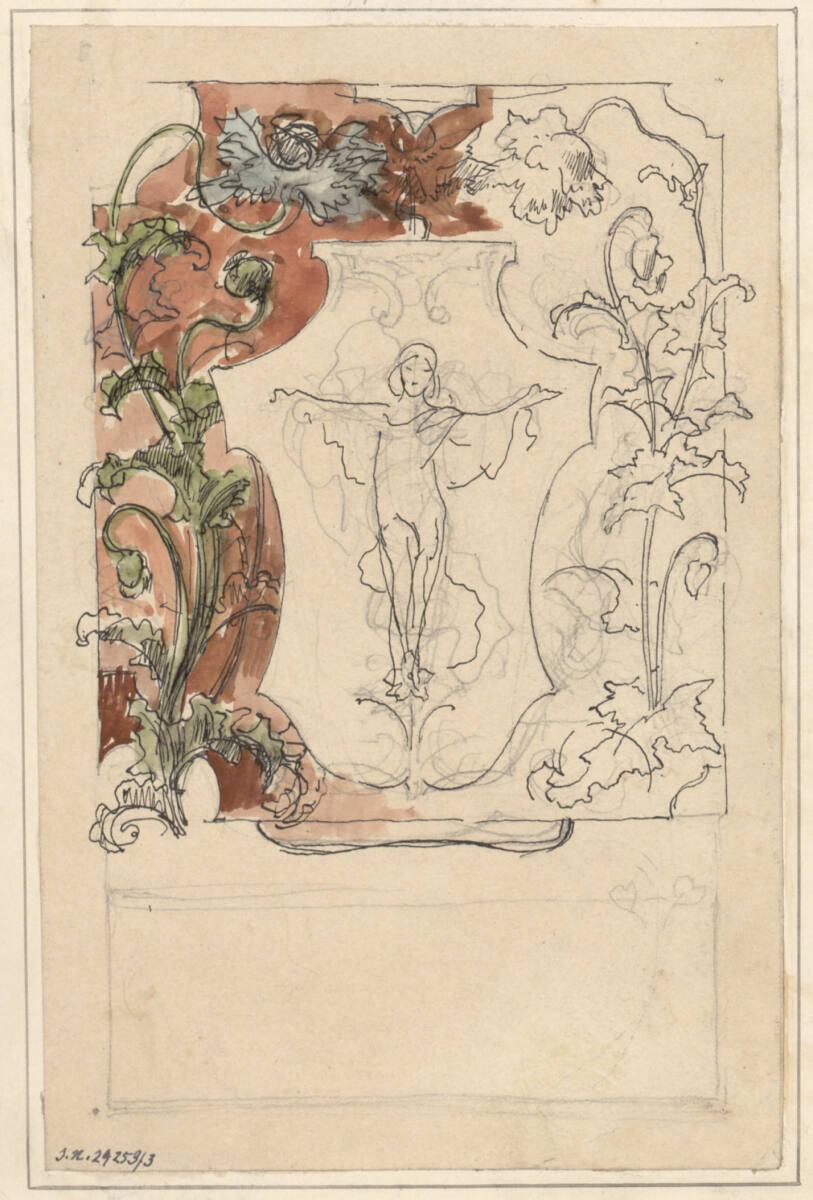 Julius Victor Berger, Vignette mit Mohn, Inv. Nr.: 29253/3