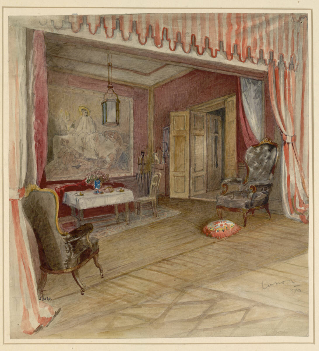 Interieur, Hans Canon, 1870