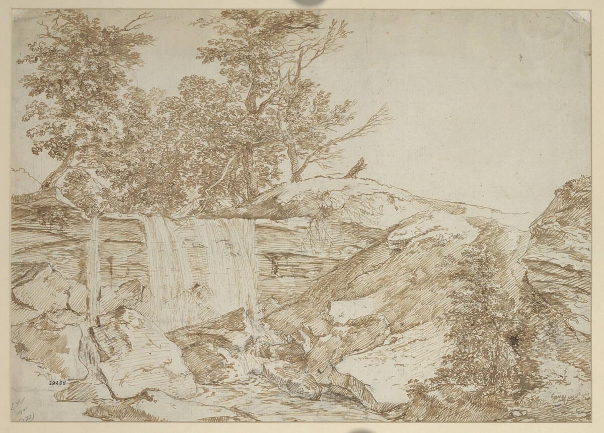 Martin von Molitor, Wasserfall bei Milfelden (Landschaft mit Wehr), Inv. Nr.: 29288