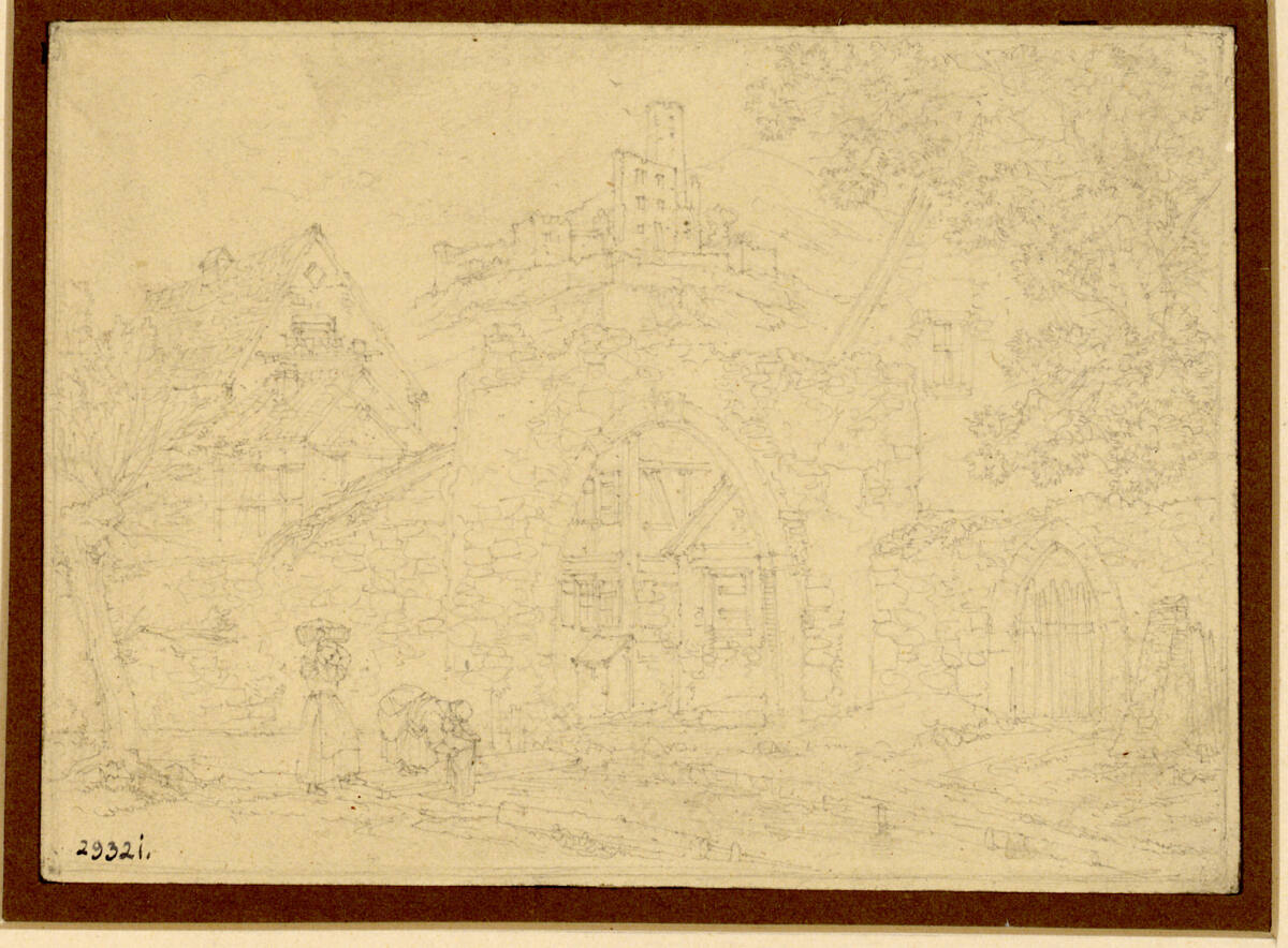 Kopie nach Carl Philipp Fohr: Schriesheim am Neckar mit der Strahlenburg, Christian Haldenwang