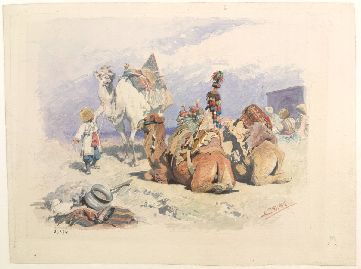 Kamelkarawane in Tiflis, Franz Xaver Simm
