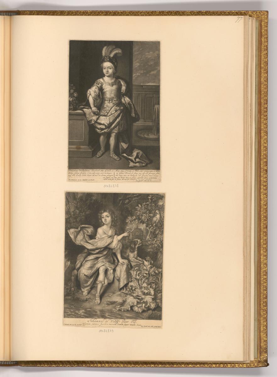 Pierre Schenk., Kinderporträt; Porträt Johannes de Wolff, Inv. Nr.: Holland nach Sektionen I/73…