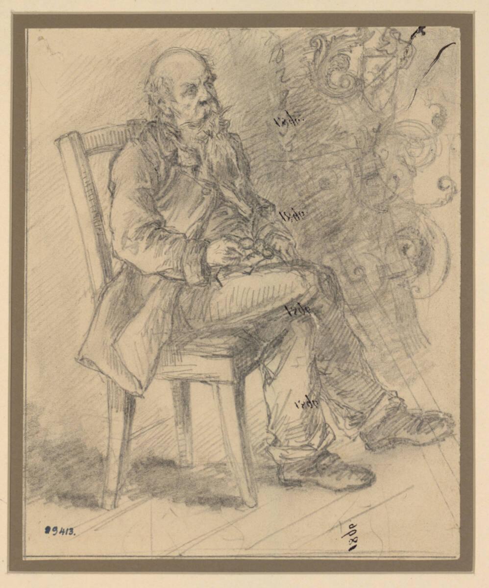 Rudolf Weyr, Bildnis eines sitzenden bärtigen Mannes, Inv. Nr.: 29413