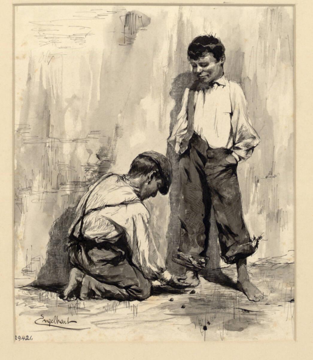 Josef Engelhart, Spielende Knaben, Inv. Nr.: 29421