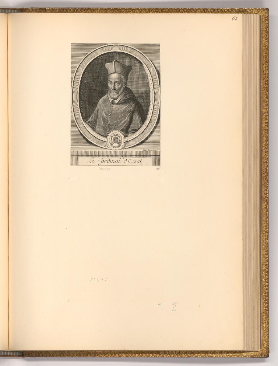 Gerard Edelinck Vol. I, Porträt Kardinal Arnaud d'Ossat, Inv. Nr.: Holland nach Sektionen I/77,…