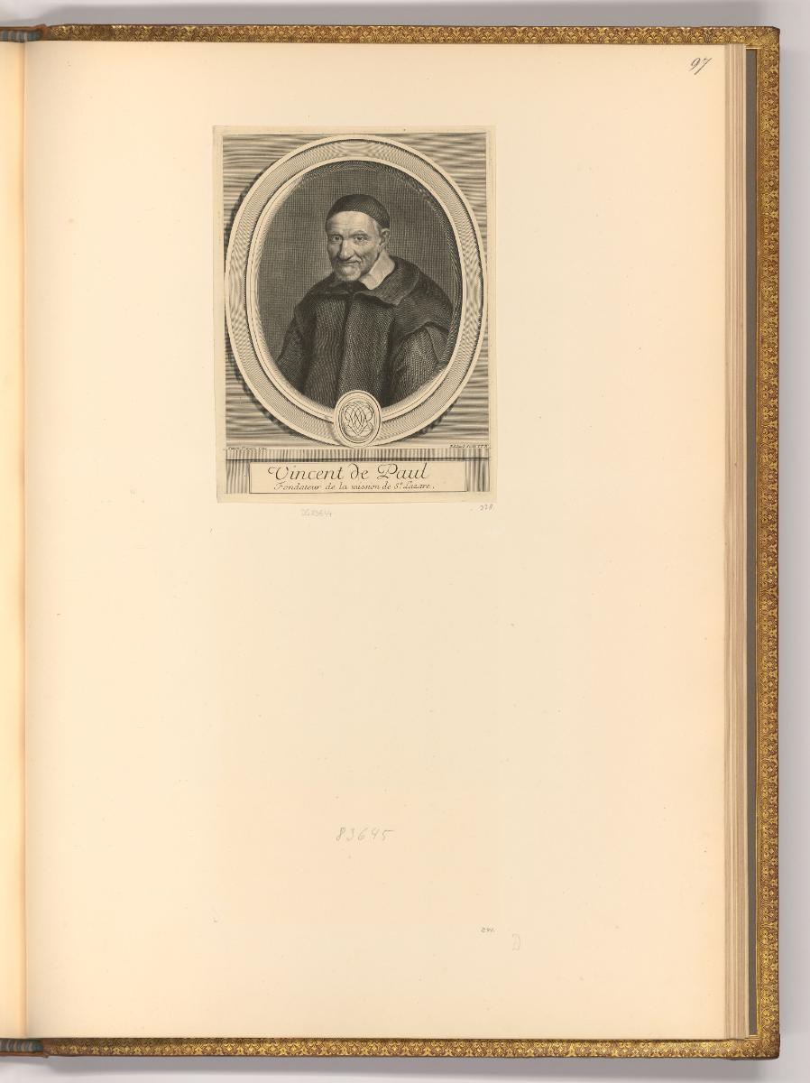 Gerard Edelinck Vol. I, Porträt Vincent de Paul, Inv. Nr.: Holland nach Sektionen I/77, H/I/77/…