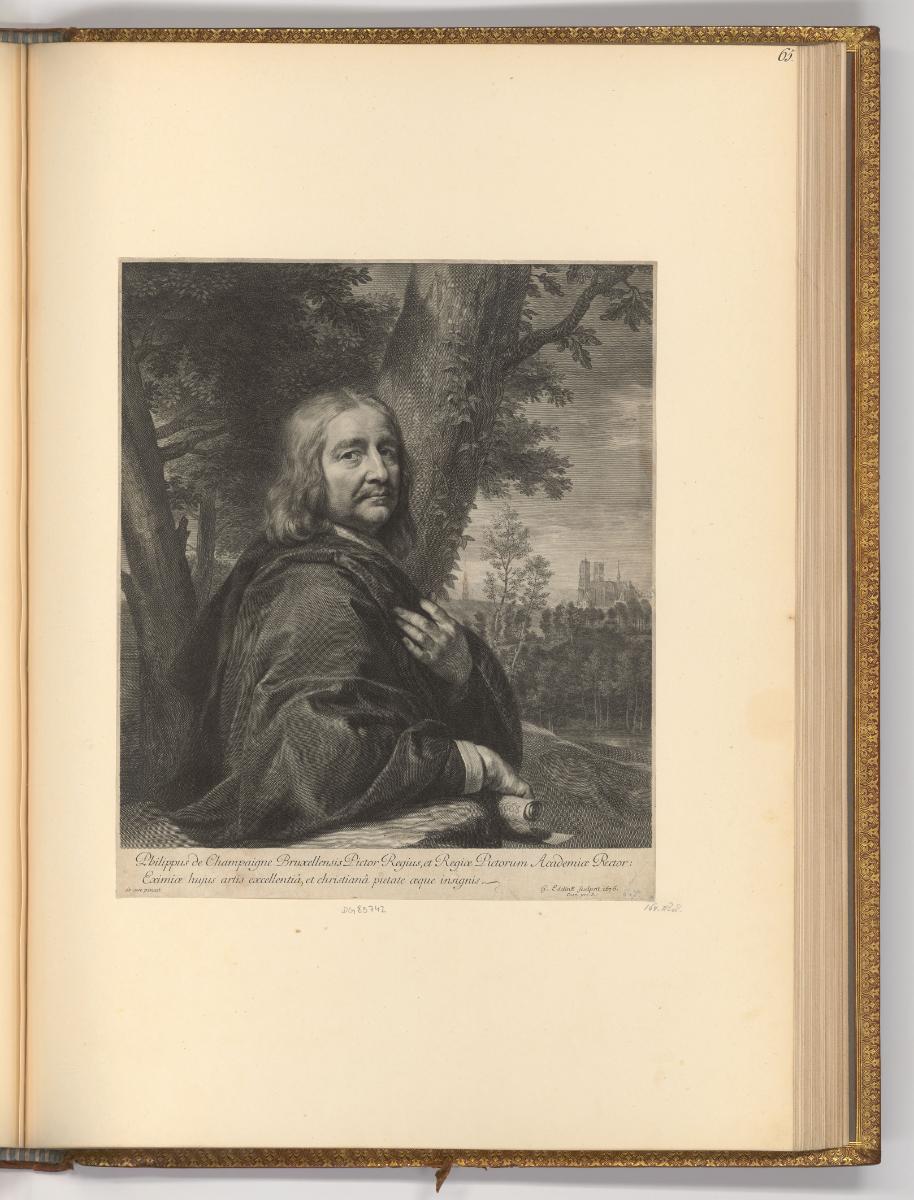 Gerard Edelinck Vol. II., Porträt Philippe de Champaigne, Inv. Nr.: Holland nach Sektionen I/78…