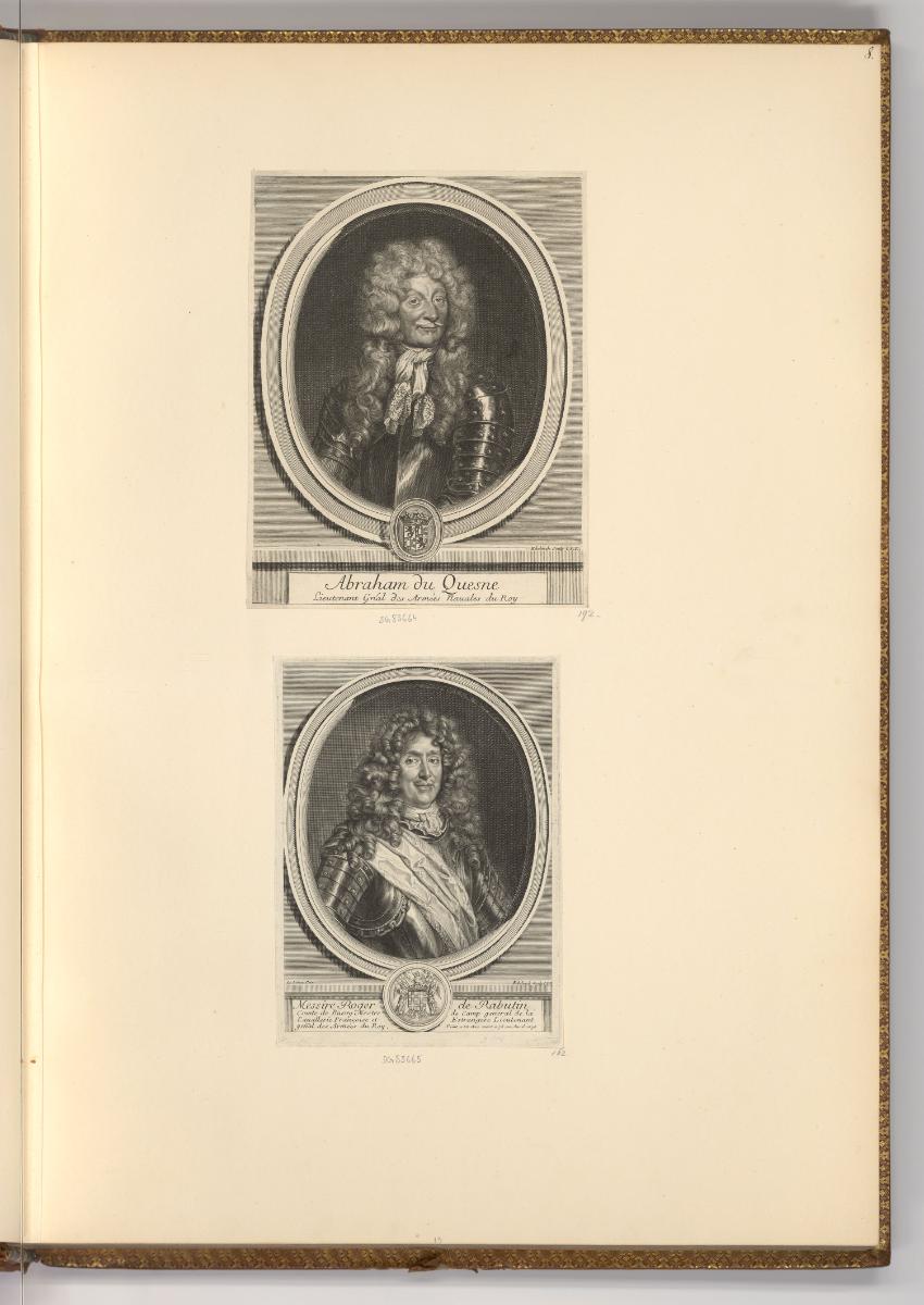 Gerard Edelinck Vol. II., Porträt Abraham Duquesne; Roger de Bussy-Rabutin, Inv. Nr.: Holland n…