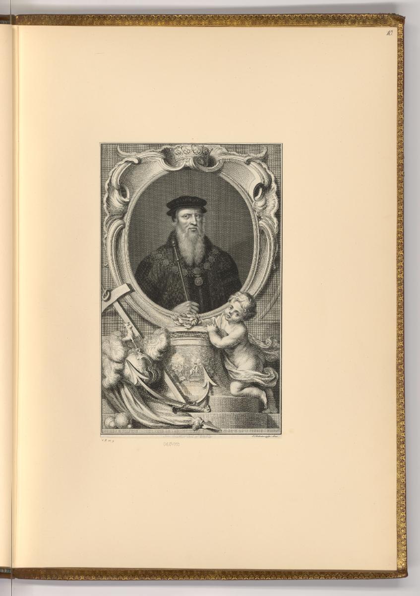 Jacques Houbraken. Vol. I, Porträt Jean Russel, Graf von  Bedford, Inv. Nr.: Holland nach Sekti…