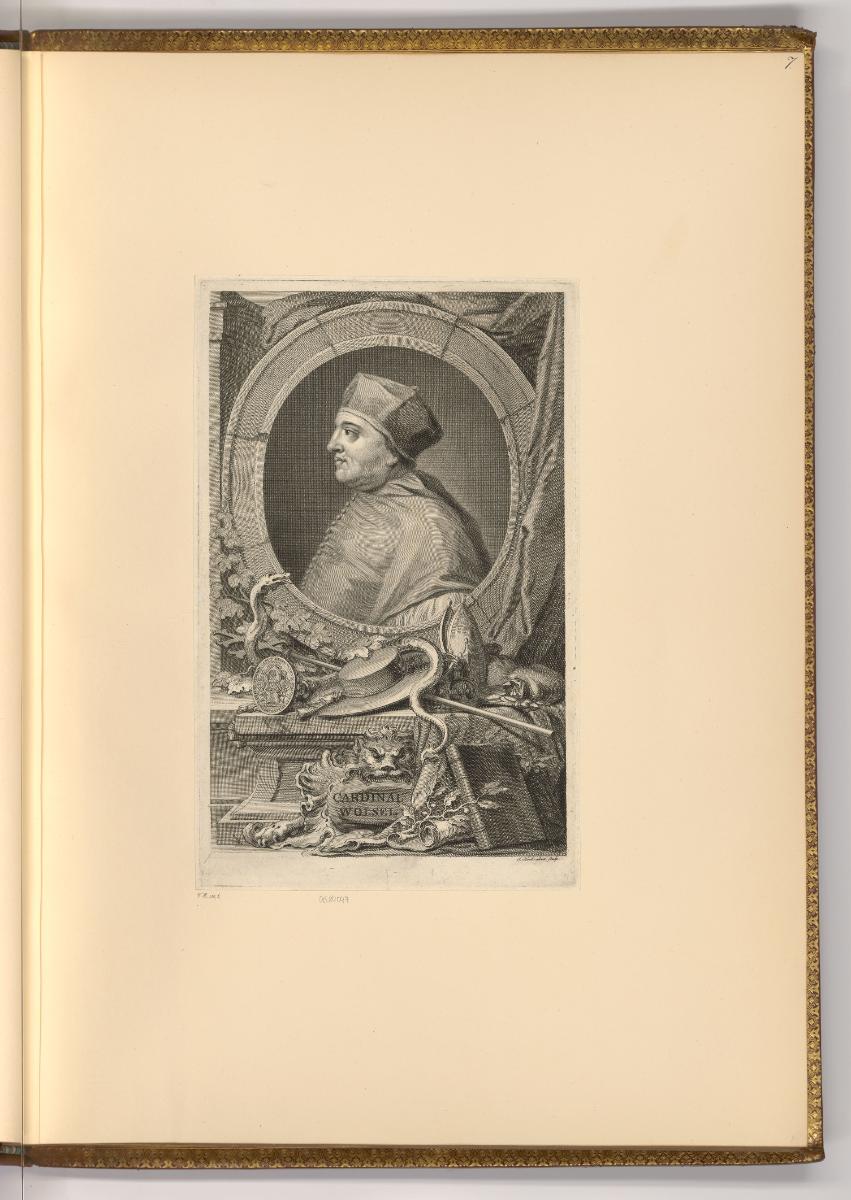 Jacques Houbraken. Vol. I, Porträt Kardinal Thomas Wolsey, Inv. Nr.: Holland nach Sektionen I/8…