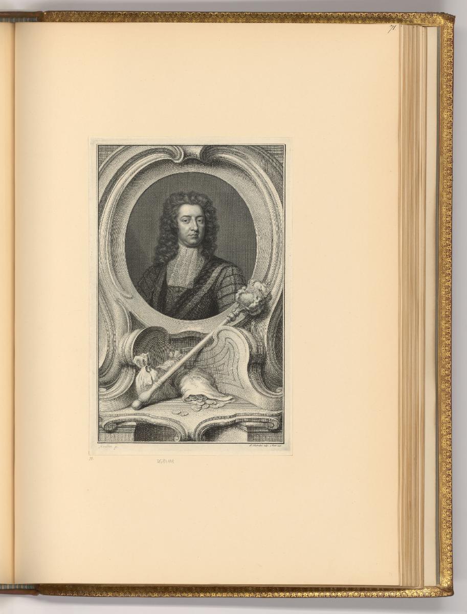 Jacques Houbraken. Vol. I, Porträt Henry Boyle, Baron Carleton, Inv. Nr.: Holland nach Sektione…