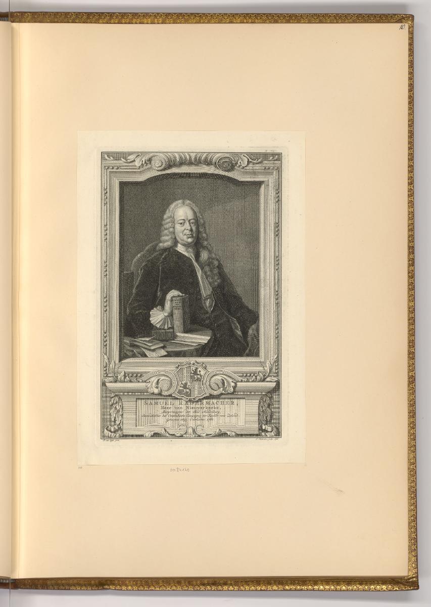 Jaques Houbraken Vol. II., Porträt Samuel Radermacher, Inv. Nr.: Holland nach Sektionen I/83, H…