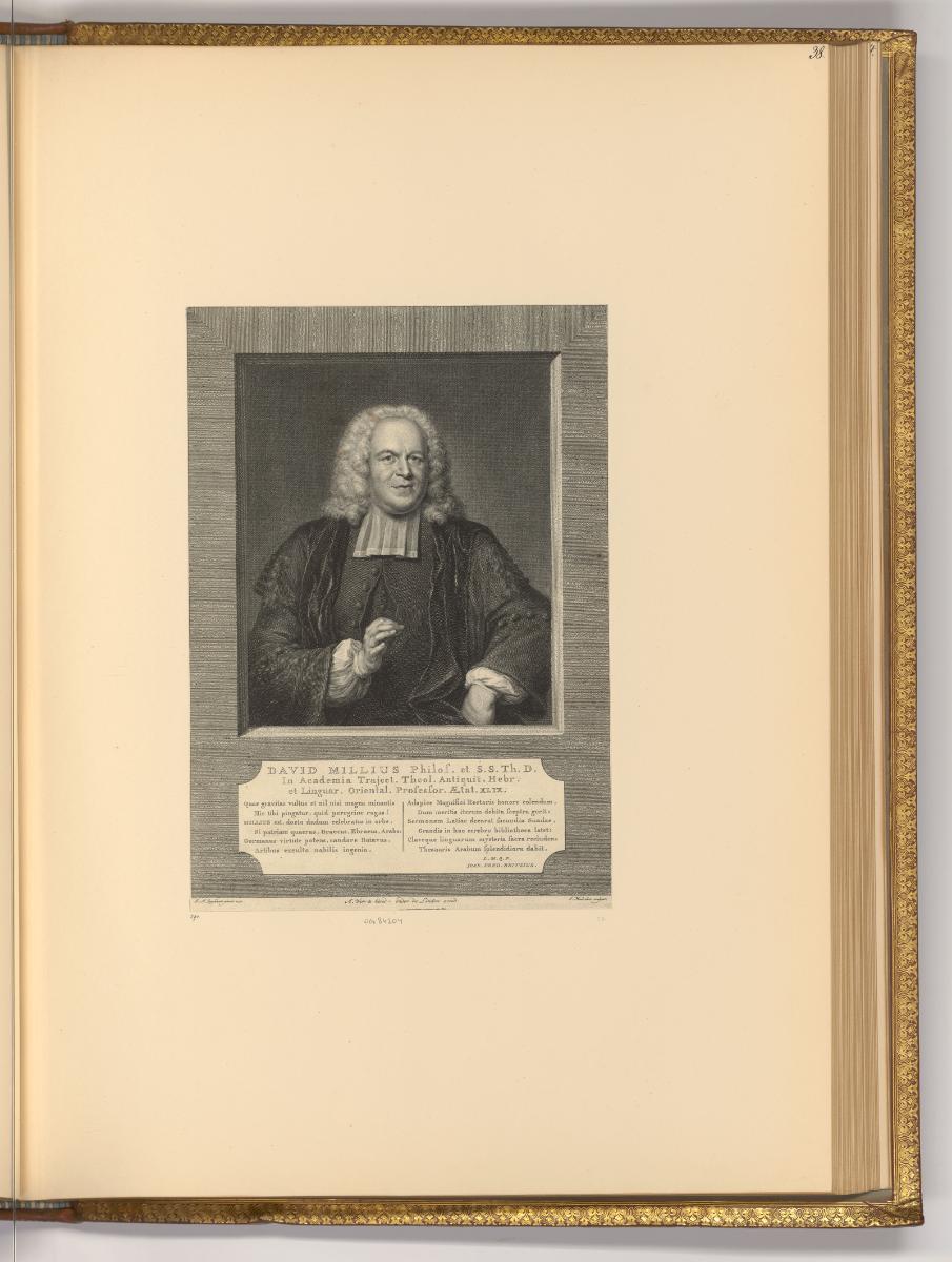 Jaques Houbraken Vol. II., Porträt David Mill, Inv. Nr.: Holland nach Sektionen I/83, H/I/83/38