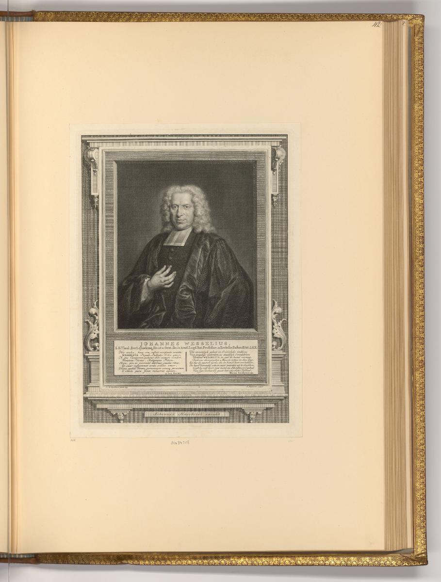 Jaques Houbraken Vol. II., Porträt Johannes Wessel, Inv. Nr.: Holland nach Sektionen I/83, H/I/…