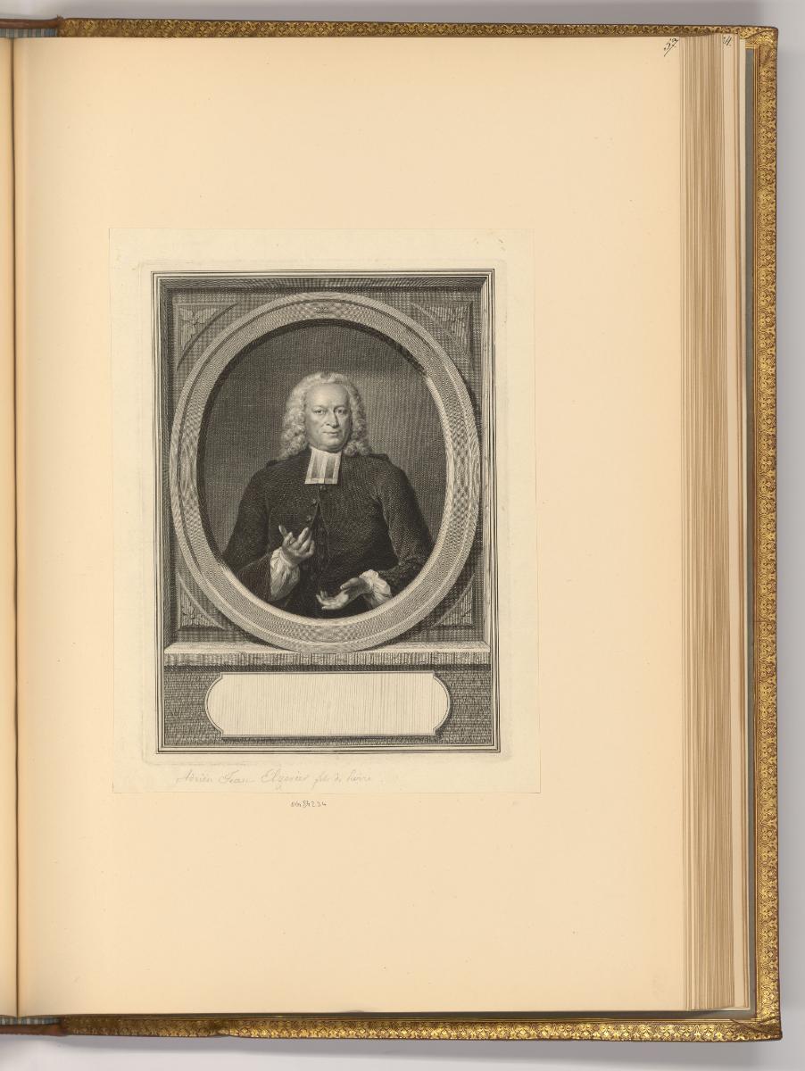 Jaques Houbraken Vol. II., Porträt Adrien Elzevier, Inv. Nr.: Holland nach Sektionen I/83, H/I/…