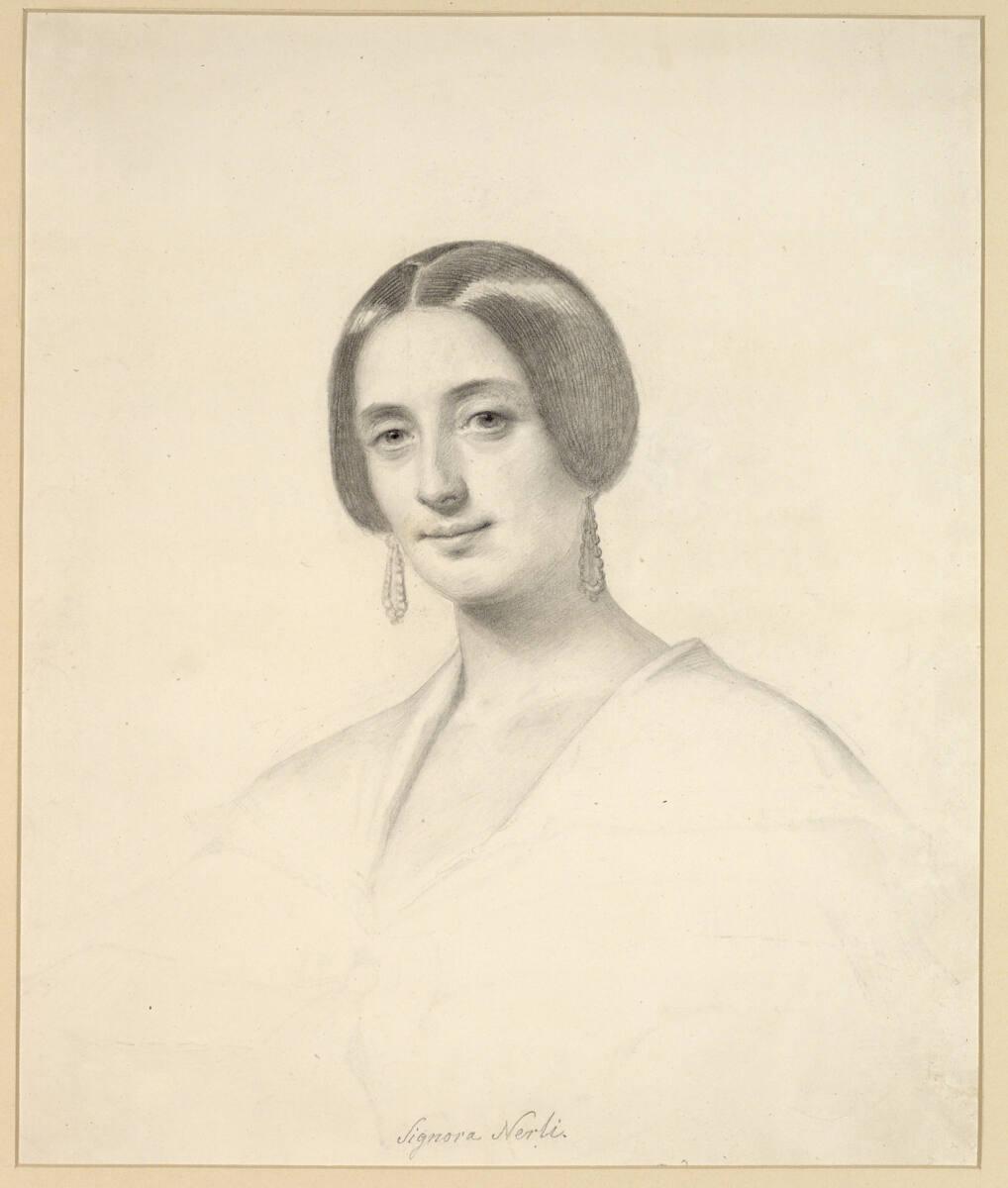 August Ferdinand Hopfgarten, Bildnis Agathe Nerly, Inv. Nr.: 29528
