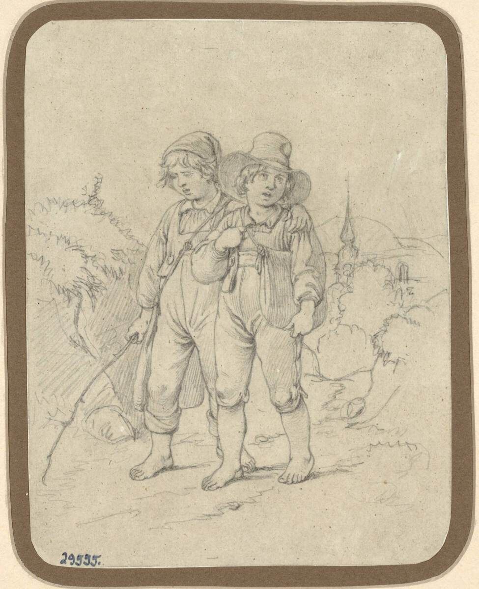 Singende Knaben auf dem Schulweg, Franz Gerasch