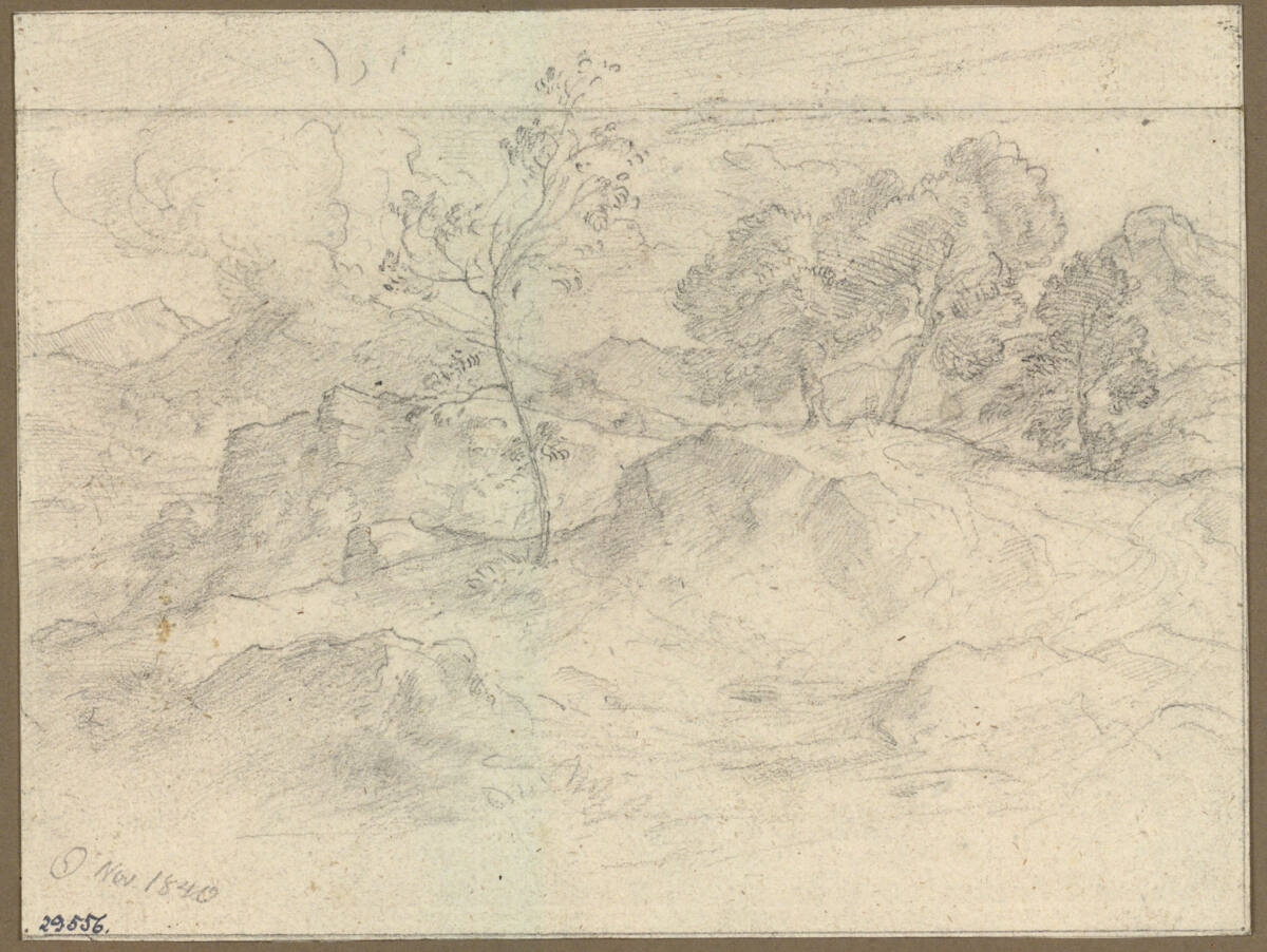 Italienische Gebirgslandschaft, Ferdinand Olivier, 1840