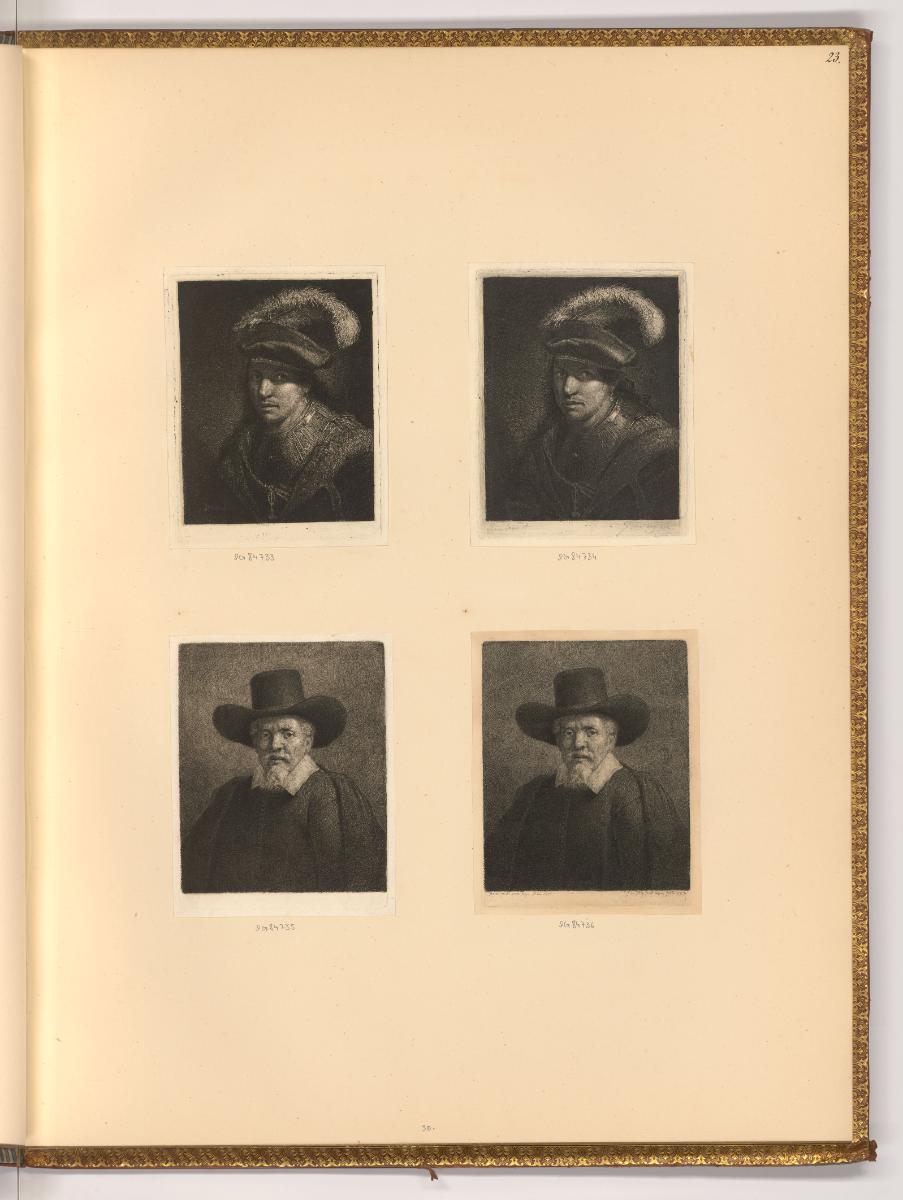 Jean de Frey; L. A. Claessens; Antoine Cardon, Porträt eines Mannes mit Federbarett; Porträt Ar…