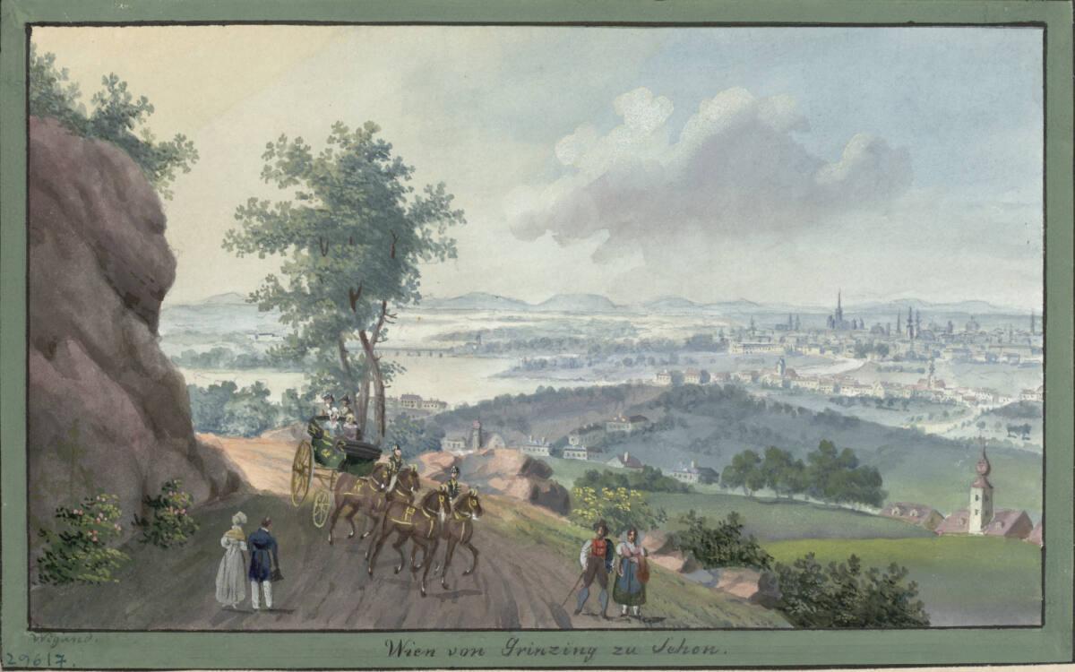 Balthasar Wigand, Wien von Grinzing zu sehen, Inv. Nr.: 29617