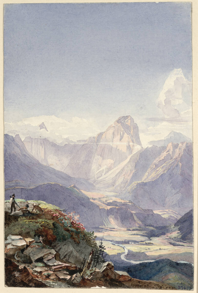 Ansicht der Villacher Alpe gegen Manhart, JohannWerner, 1845