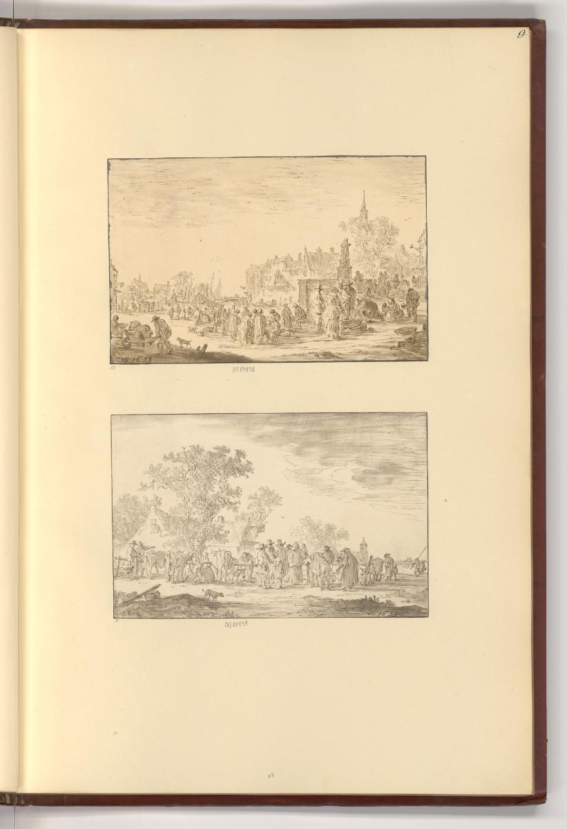 Ploos van Amstel, Jean Chalon, B. H. Thier, H. G. Schweickhardt, Fischmarkt; Viehmarkt, Inv. Nr…